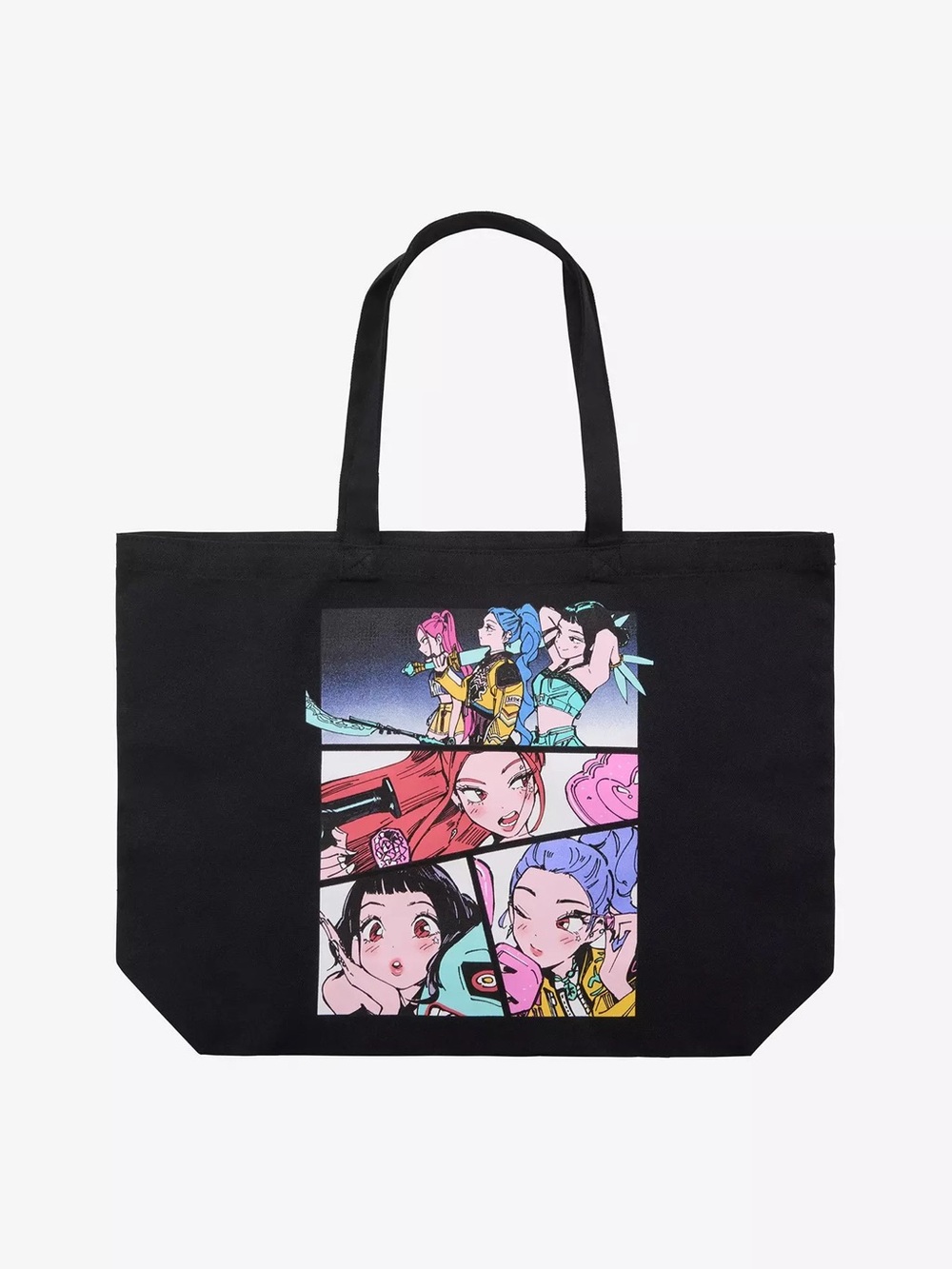 KPop Demon Hunters HUNTR/X Manga Panel Tote Bag
